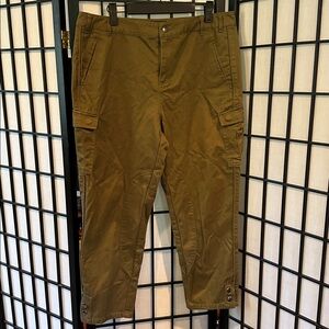Italian Designer Twinset Simona Barbieri Olive Women’s Cargo Capris Size 32